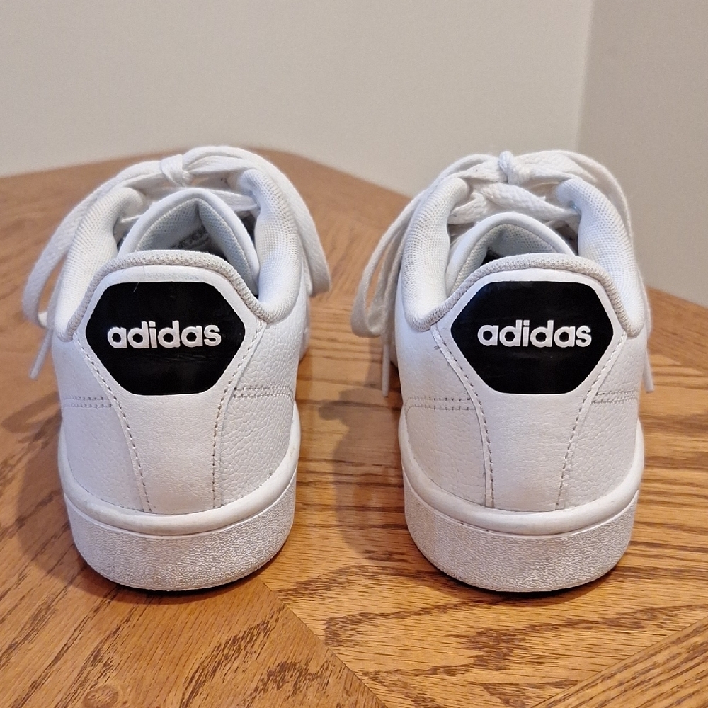 Adidas White and Black Striped Cloudfoam Sneakers - Picture 5 of 12